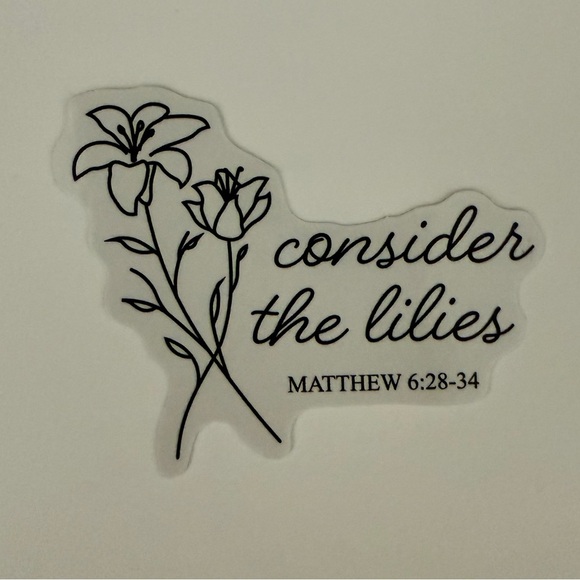 ⚪️Matthew 6:28-34 Bible Verse Biblical Vinyl Sticker Decal - Picture 1 of 2